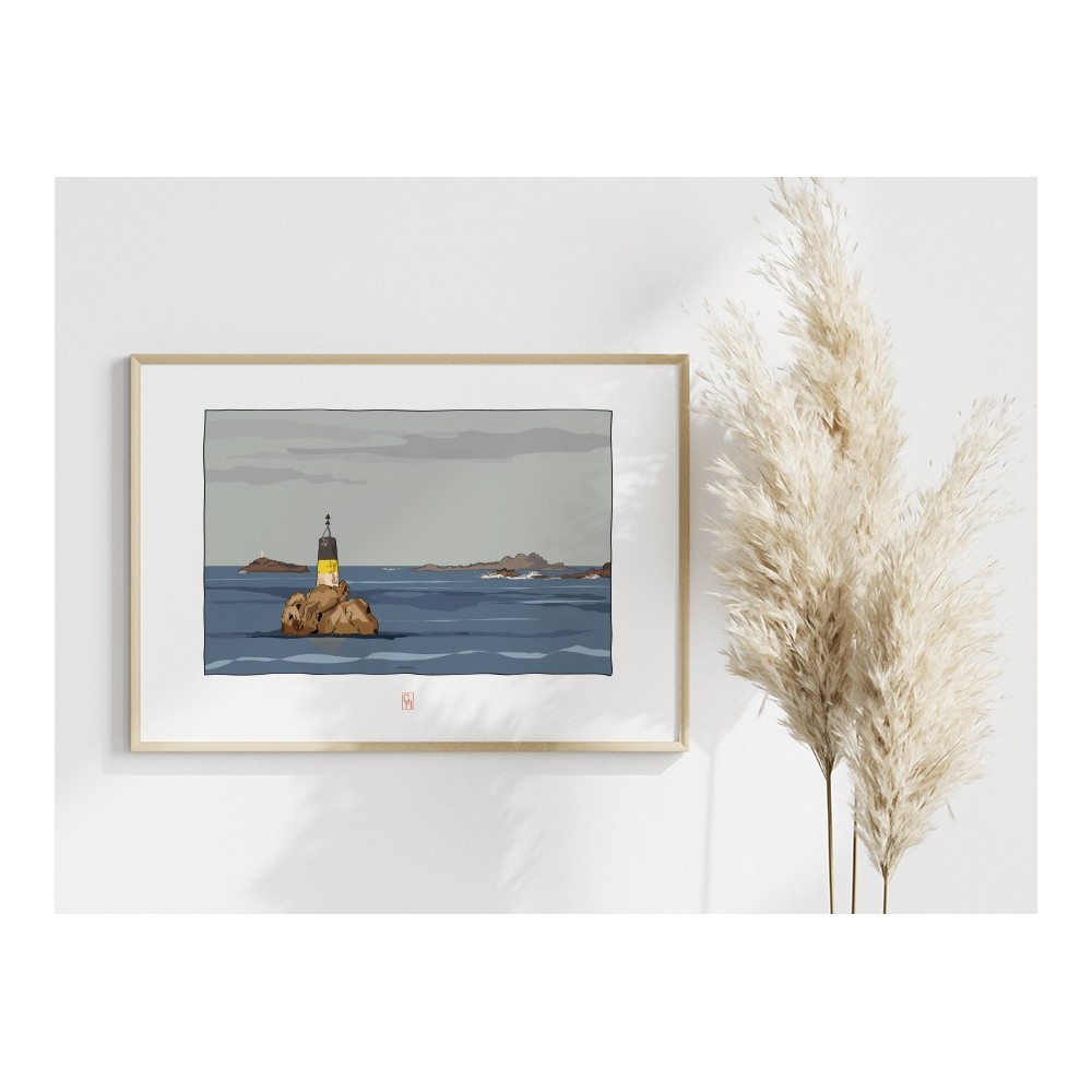 Illustration de la Pendante, balise de Portsall Copyright Gwendal Hasson