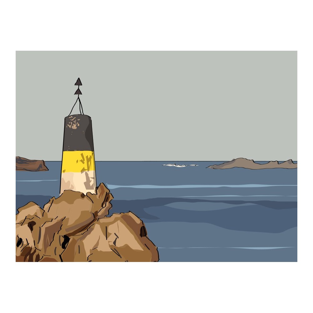 Illustration de la Pendante, balise de Portsall Copyright Gwendal Hasson