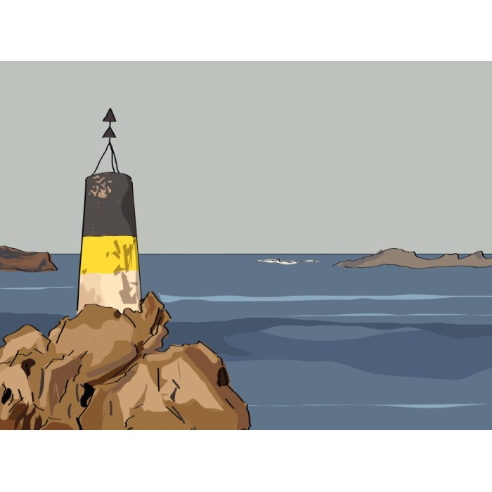 Illustration de la Pendante, balise de Portsall Copyright Gwendal Hasson