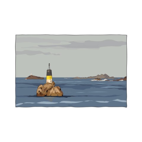Illustration de la Pendante, balise de Portsall