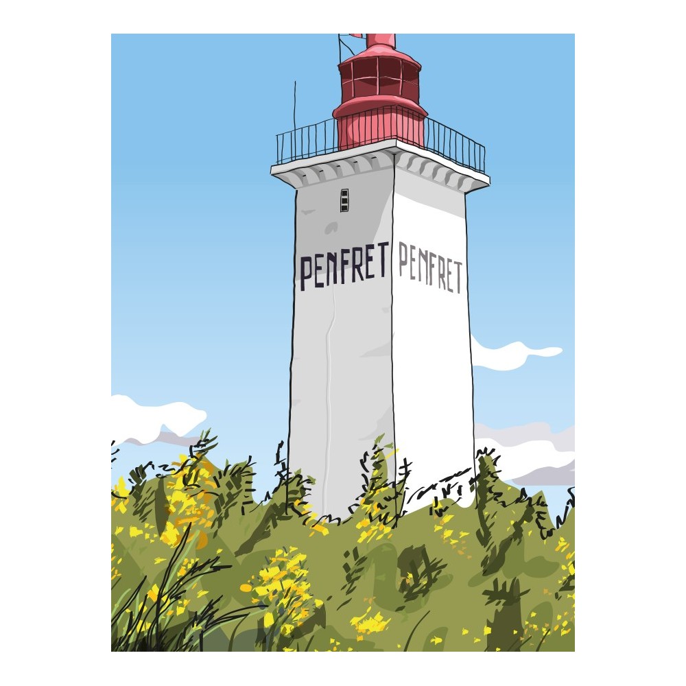 Illustration du phare de Penfret, archipel des Glénan - Copyright Gwendal Hasson