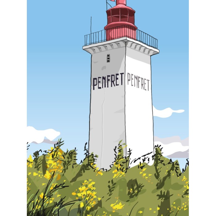 Illustration du phare de Penfret, archipel des Glénan - Copyright Gwendal Hasson