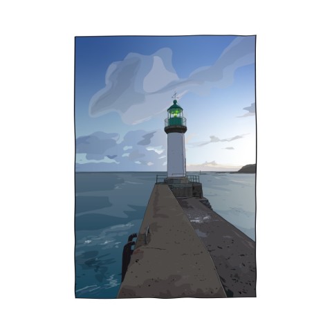 Illustration du phare tribord de Port-Tudy sur l'île de Groix - Copyright Gwendal Hasson