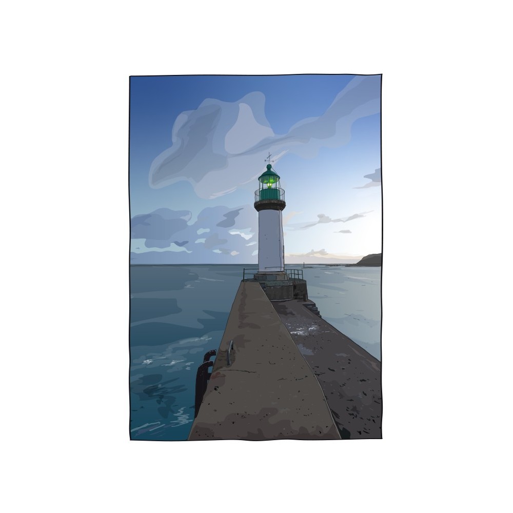 Illustration du phare tribord de Port-Tudy sur l'île de Groix - Copyright Gwendal Hasson