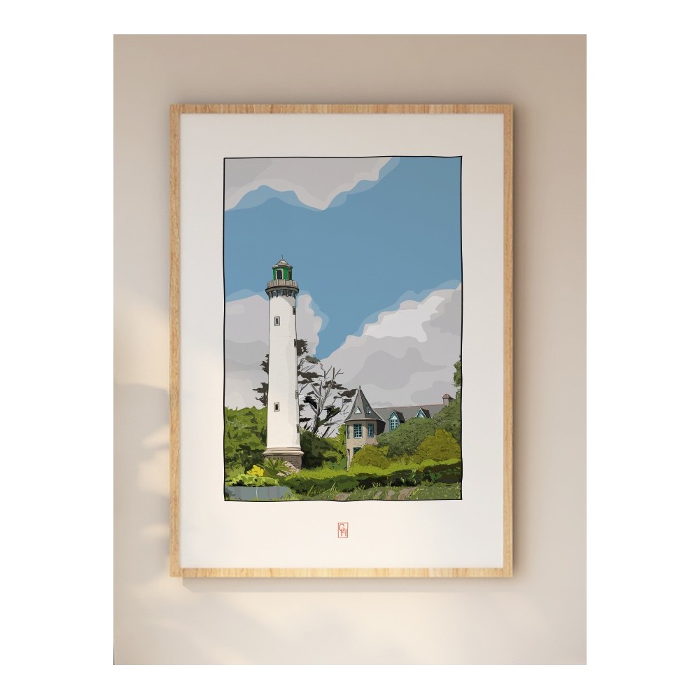 Illustration du phare de la Pyramide à Bénodet - Copyright Gwendal Hasson