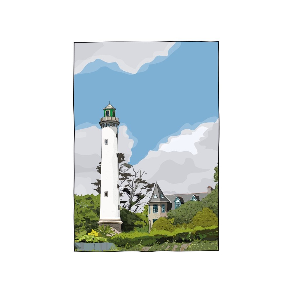 Illustration du phare de la Pyramide à Bénodet - Copyright Gwendal Hasson