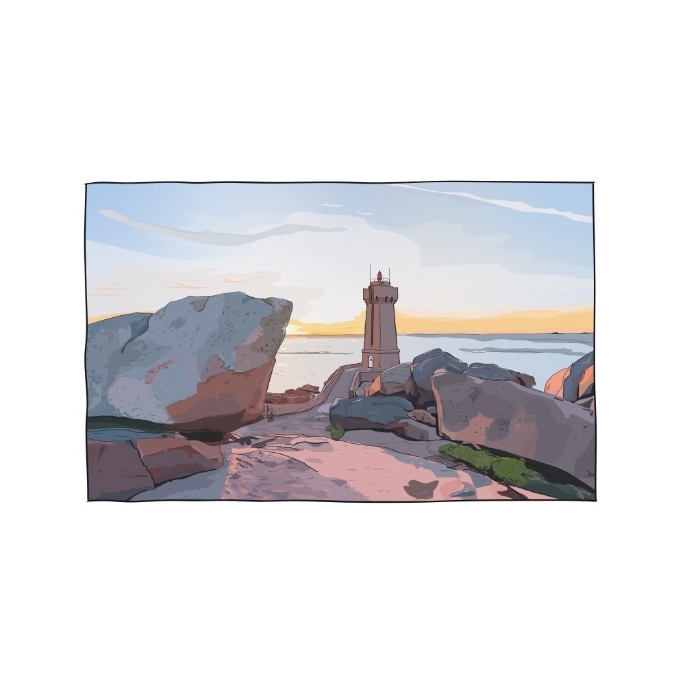 Illustration du Phare de Mean Ruz, Ploumanach, Perros-Guirrec. Copyright Gwendal Hasson