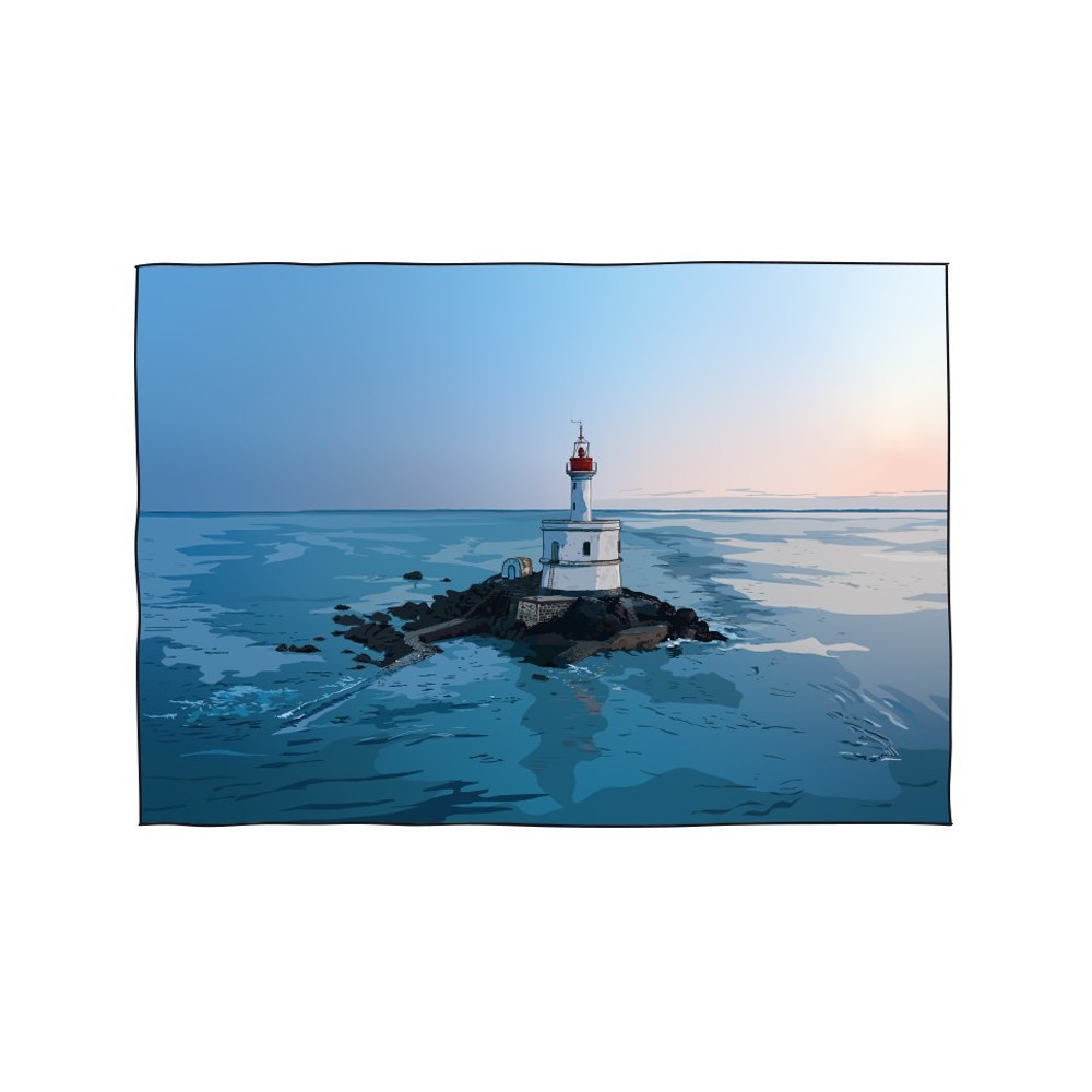 Illustration du Phare de la Teignouse, Baie de Quiberon. Copyright Gwendal Hasson