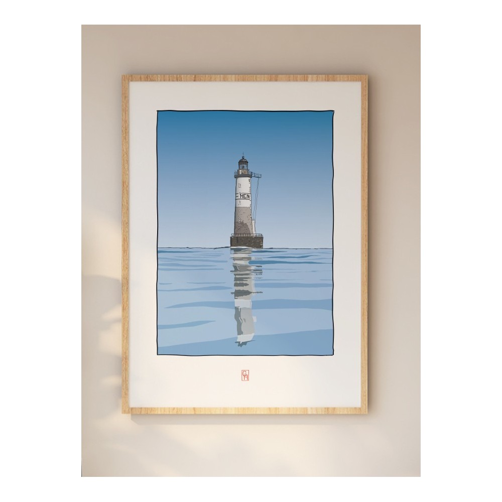 Illustration du Phare Ar-Men, chaussée de Sein. Copyright Gwendal Hasson