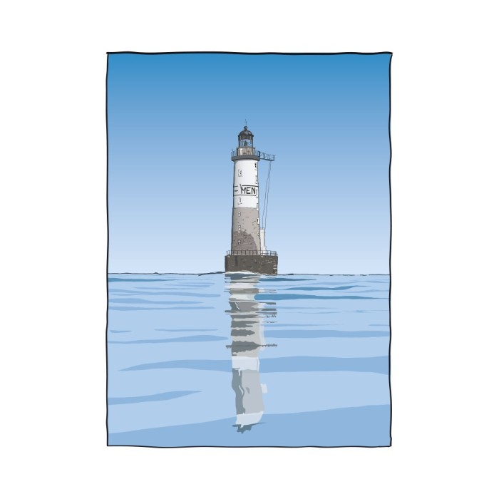 Illustration du Phare Ar-Men, chaussée de Sein. Copyright Gwendal Hasson