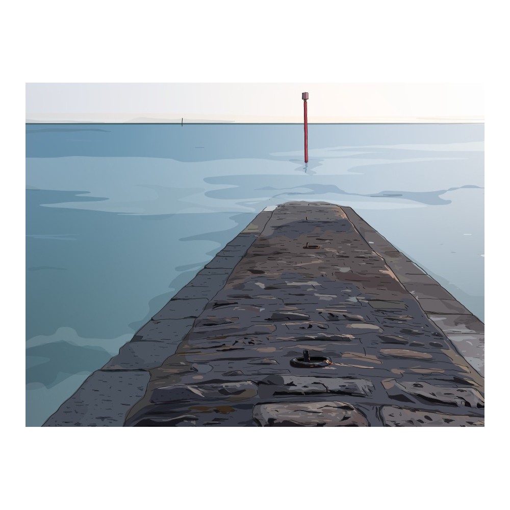 Illustration de la cale du Yacht-club de Carnac. Copyright Gwendal Hasson