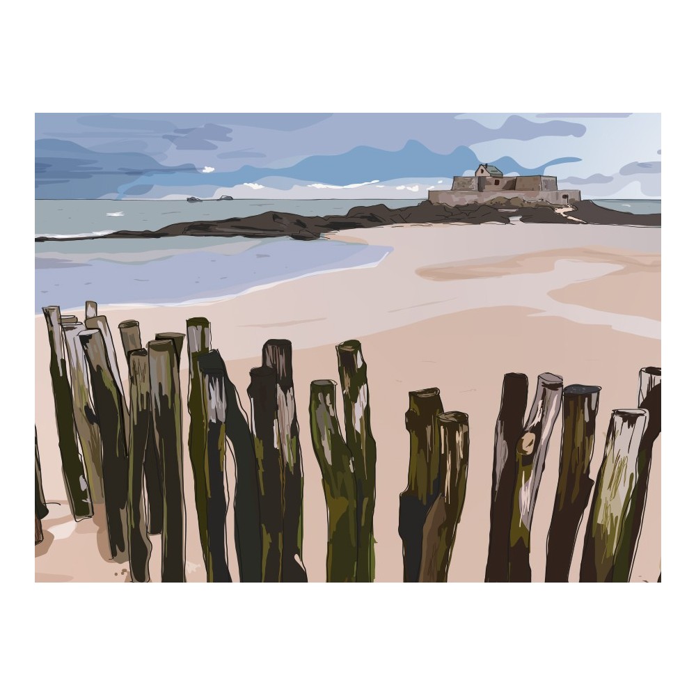 Saint-Malo, plage du Sillon