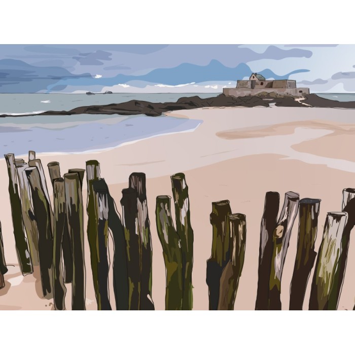 Saint-Malo, plage du Sillon