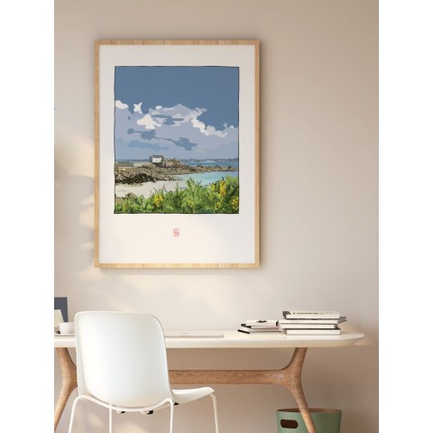 Illustration de l'abri du canot SNSM de l'île de Batz. Copyright Gwendal Hasson 2