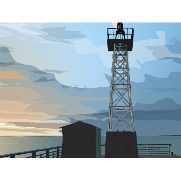 Illustration du Feu de la Houle, Cancale - Copyright Gwendal Hasson