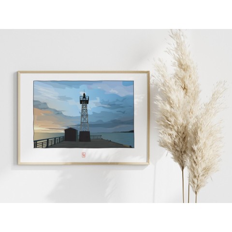 Illustration du Feu de la Houle, Cancale - Copyright Gwendal Hasson 2