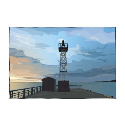 Illustration du Feu de la Houle, Cancale - Copyright Gwendal Hasson