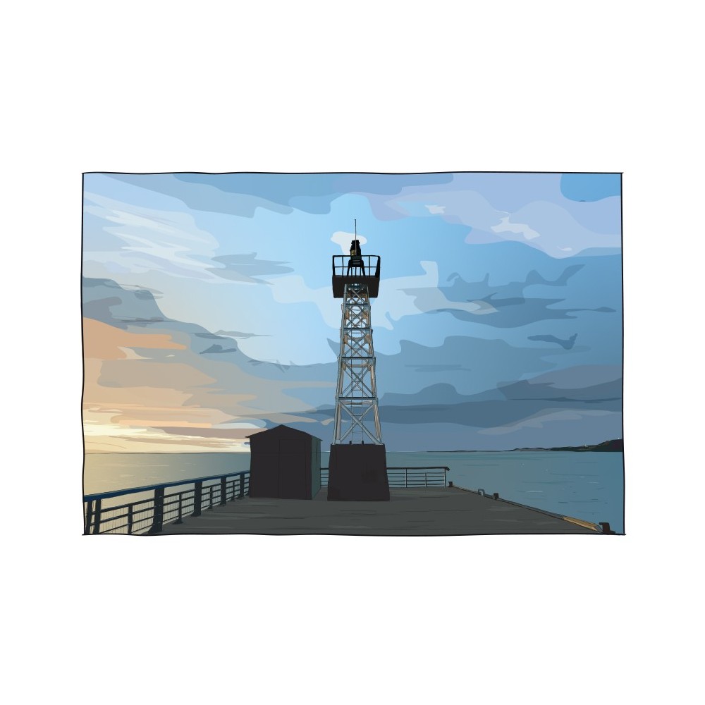 Illustration du Feu de la Houle, Cancale - Copyright Gwendal Hasson