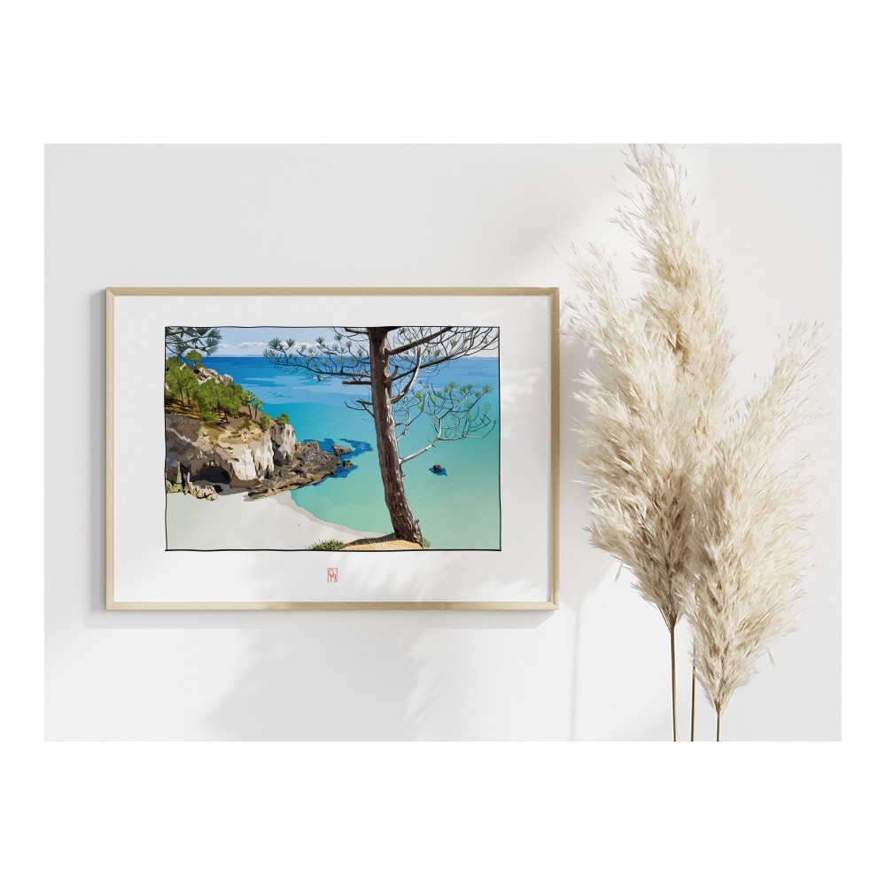 Illustration de la plage de l'île Vierge, Crozon - Copyright Gwendal Hasson