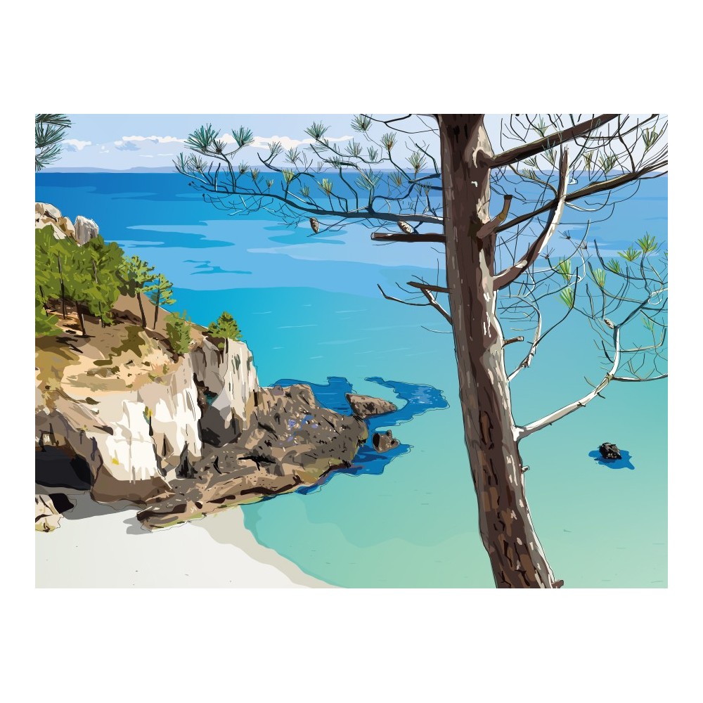 Illustration de la plage de l'île Vierge, Crozon - Copyright Gwendal Hasson