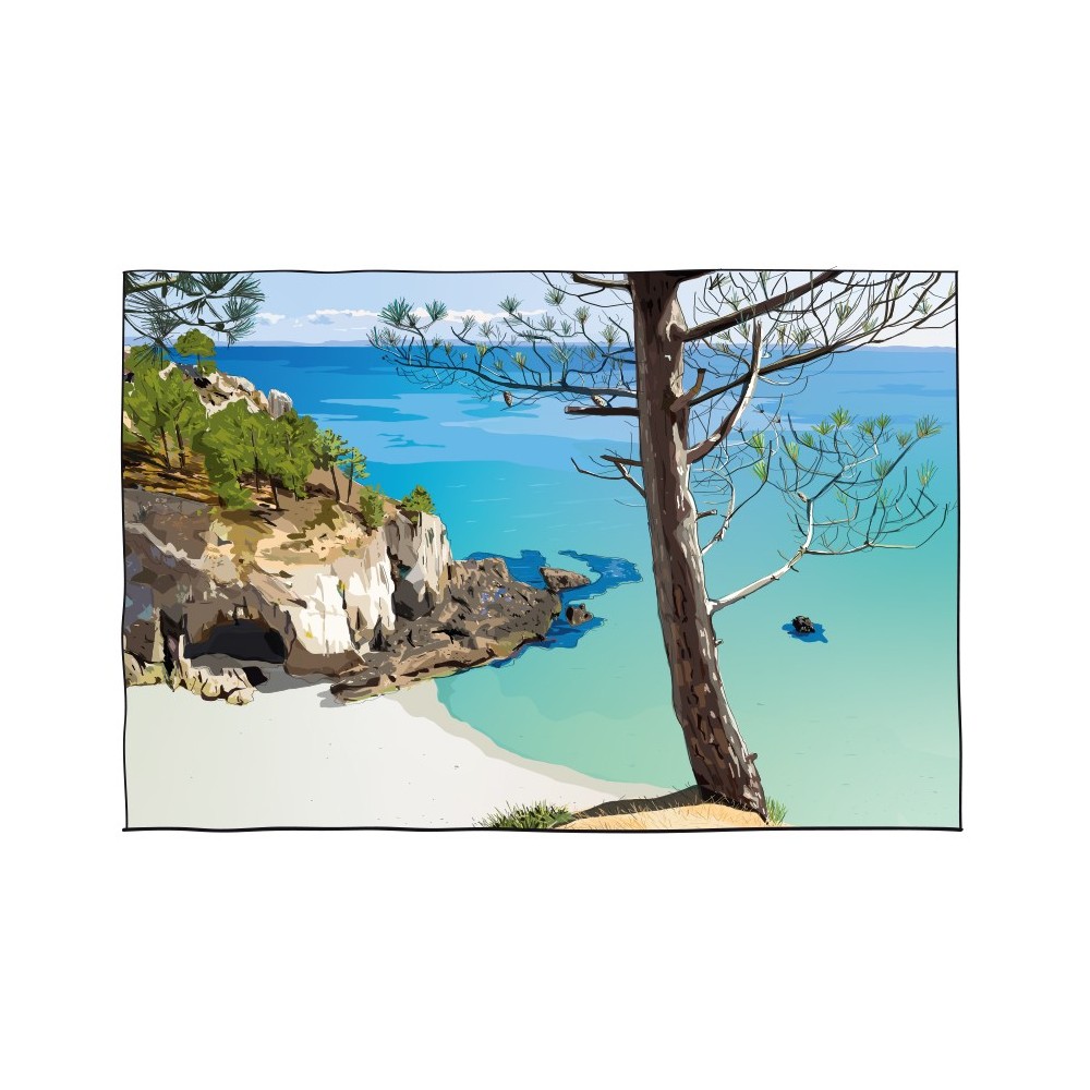 Illustration de la plage de l'île Vierge, Crozon - Copyright Gwendal Hasson