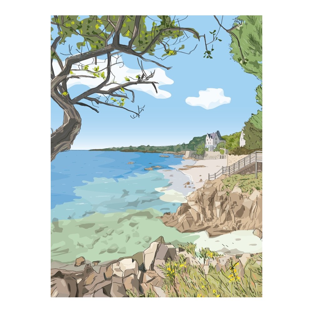 Beg-Meil, Fouesnant, plage de Lanroz