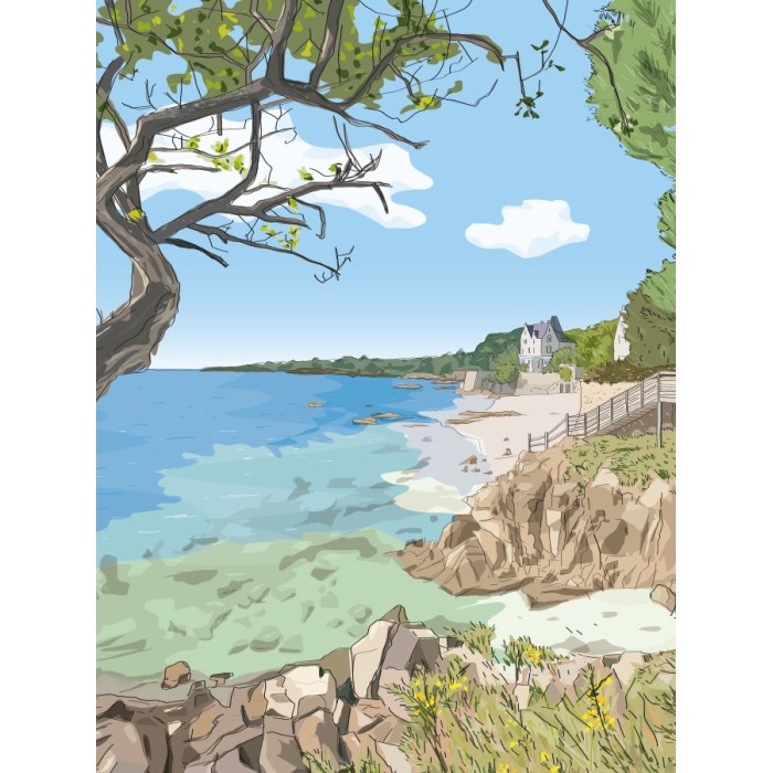 Beg-Meil, Fouesnant, plage de Lanroz