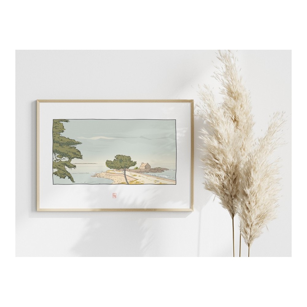 Illustration de la pointe de Kerbihan, la Trinité sur Mer - Copyright Gwendal Hasson