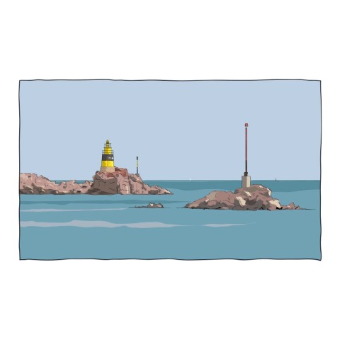 Illustration de la balise Men Joliguet, île de Bréhat - Copyright Gwendal Hasson