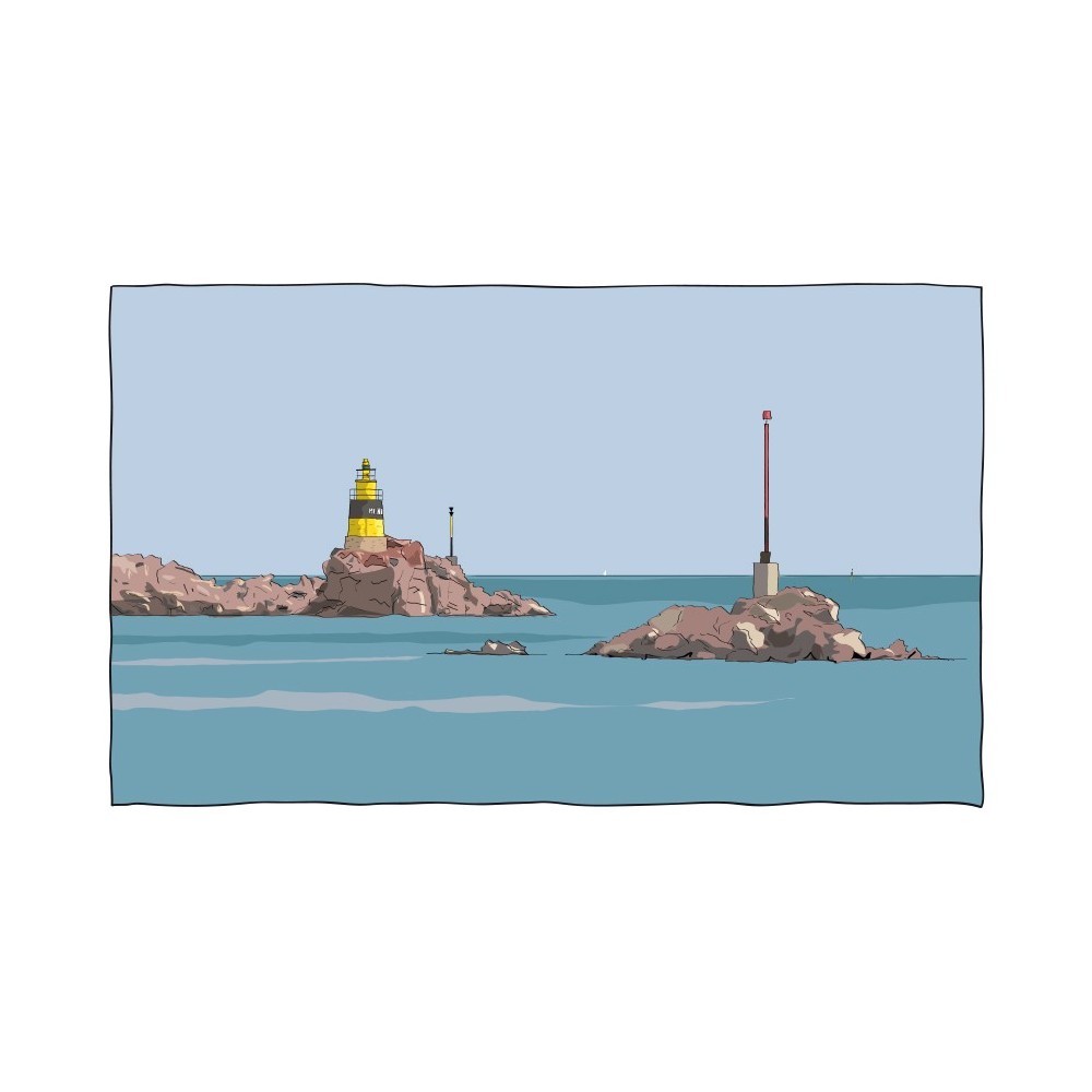 Illustration de la balise Men Joliguet, île de Bréhat - Copyright Gwendal Hasson
