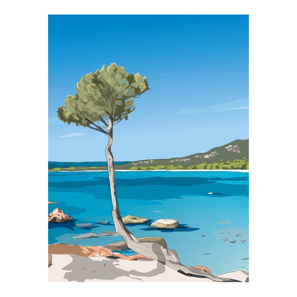Illustration de la plage de Palombaggia, Porto-Vecchio, Corse du sud - Copyright Gwendal Hasson