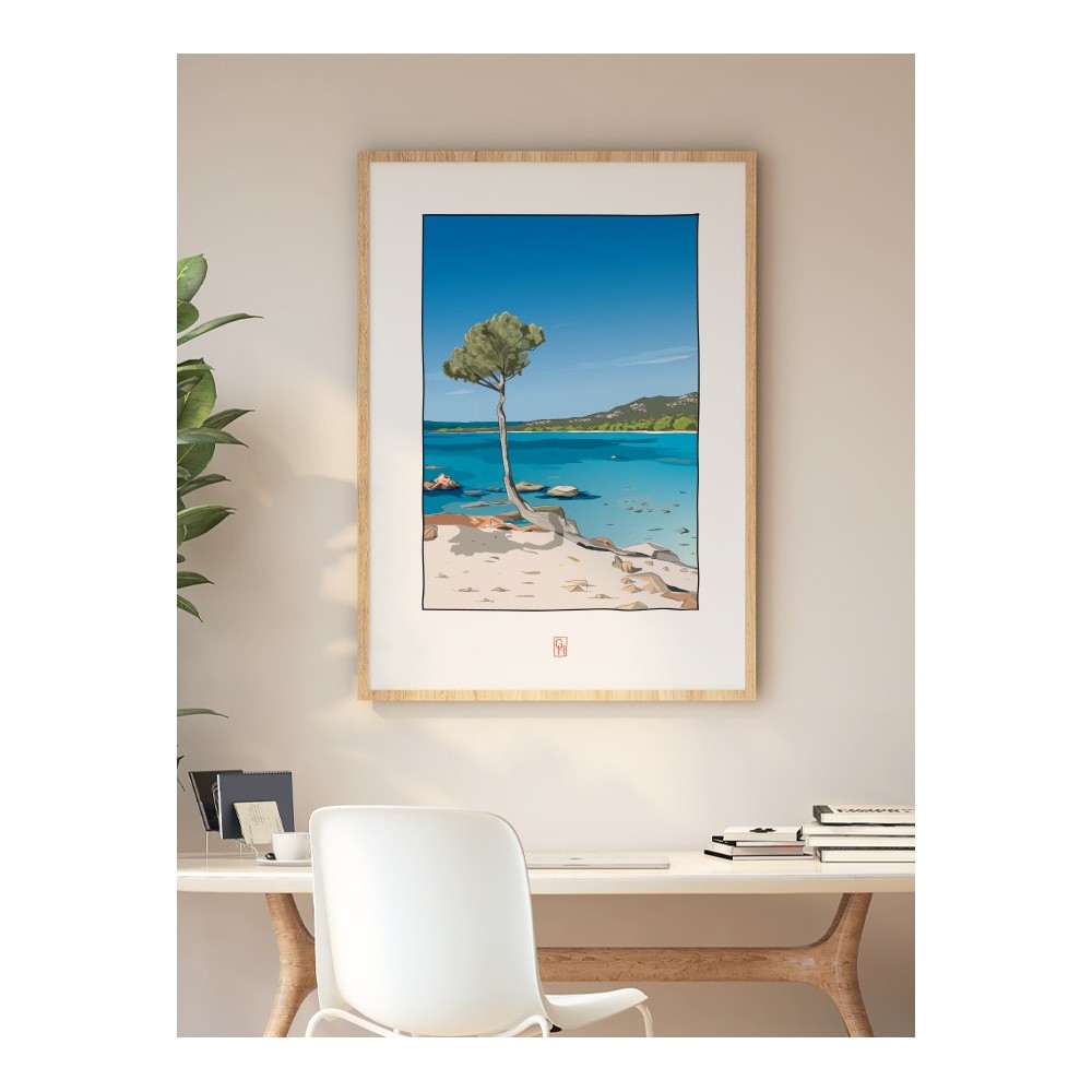 Illustration de la plage de Palombaggia, Porto-Vecchio, Corse du sud - Copyright Gwendal Hasson