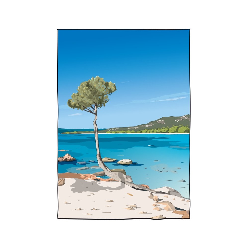 Illustration de la plage de Palombaggia, Porto-Vecchio, Corse du sud - Copyright Gwendal Hasson