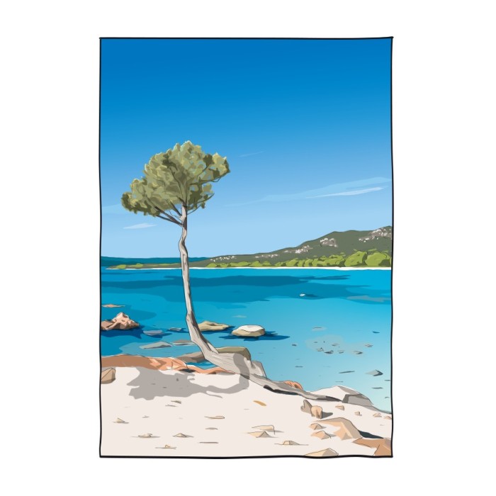 Illustration de la plage de Palombaggia, Porto-Vecchio, Corse du sud - Copyright Gwendal Hasson