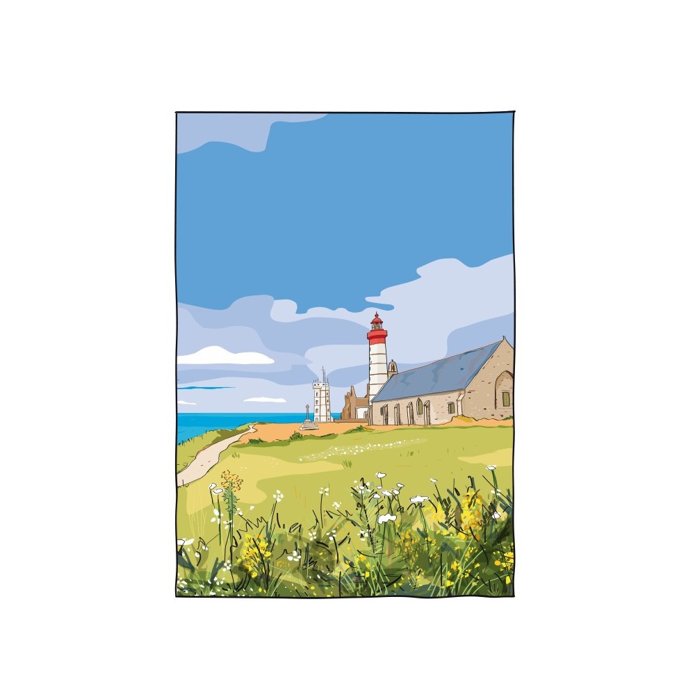 Illustration de la Pointe Saint-Mathieu, Plougonvelin. Copyright Gwendal Hasson