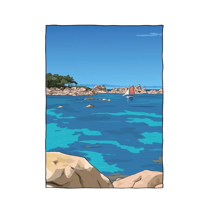 Illustration de la Côte de Granit Rose dans les côtes d'Armor