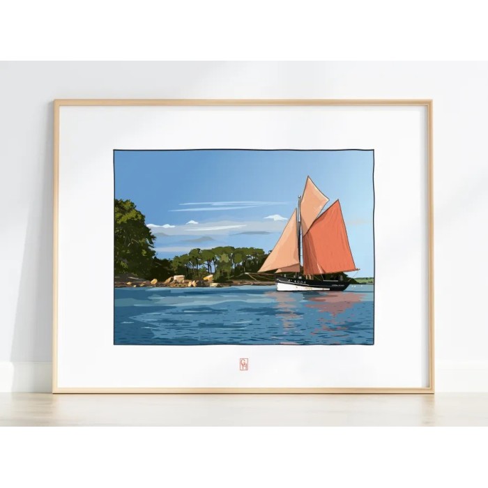 Golfe du Morbihan, dessin du Corbeau des Mers