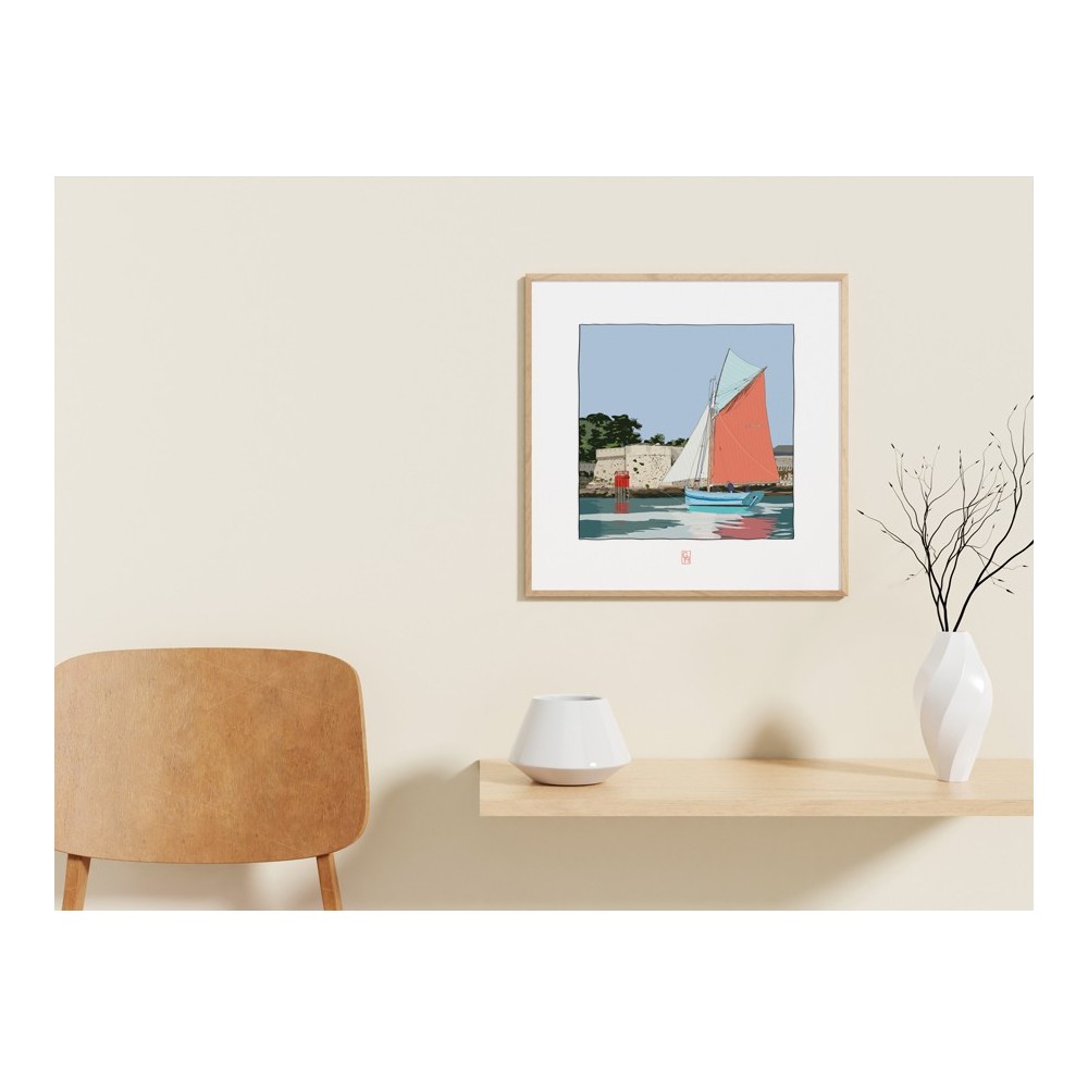 Dessin du Marche-Avec encadré