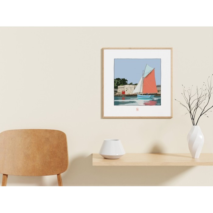 Dessin du Marche-Avec encadré