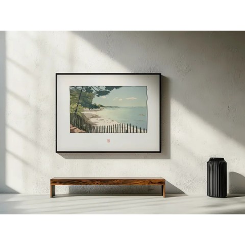 Dessin du chemin côtier de Beg-Meil à Cap Coz 2