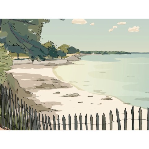 Illustration du GR 34, chemin côtier à Beg-Meil 2