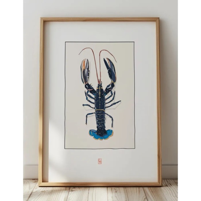 Gwendal Hasson - Illustration d'un homard bleu de Bretagne