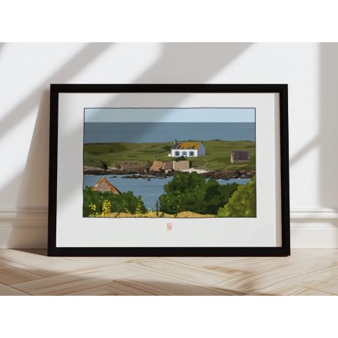 Illustration de l'île de Raguenez, Névez