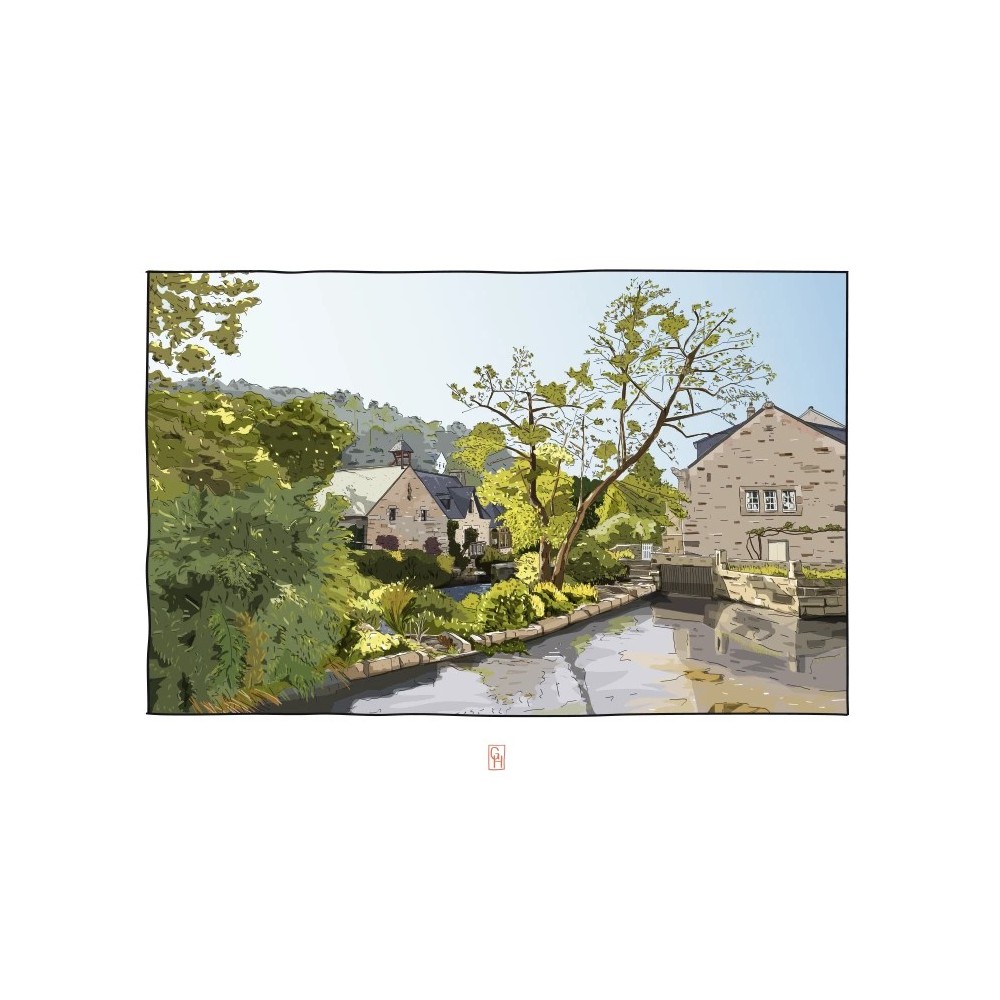 Dessin de Rosmadec, à Pont-Aven, le Pays de Gauguin