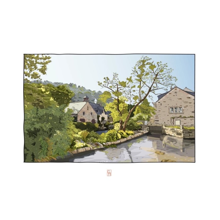 Dessin de Rosmadec, à Pont-Aven, le Pays de Gauguin