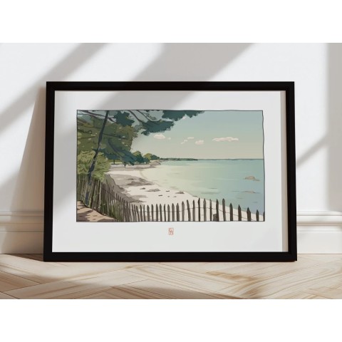 Illustration du GR 34, chemin côtier à Beg-Meil