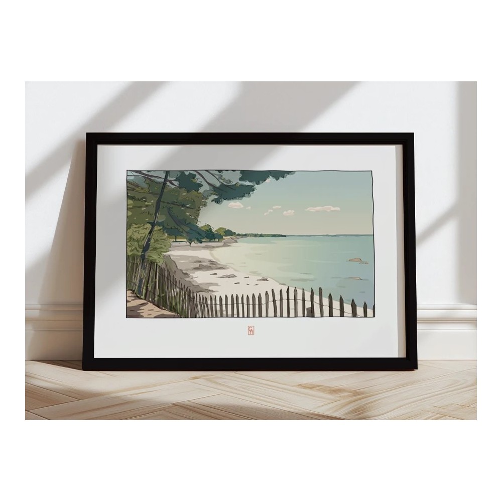 Illustration du GR 34, chemin côtier à Beg-Meil