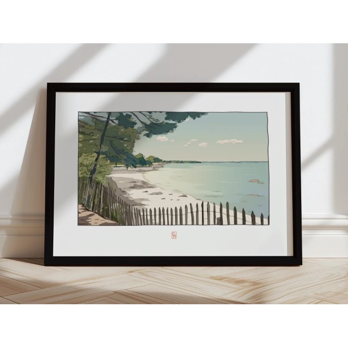 Illustration du GR 34, chemin côtier à Beg-Meil