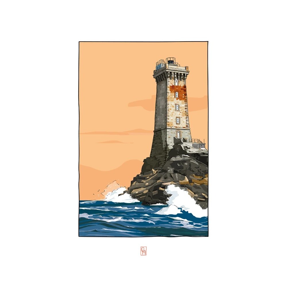 Le phare de La Vieille en dessin