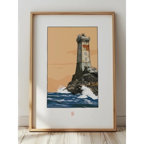 Illustration du phare de la Vieille, raz de Sein